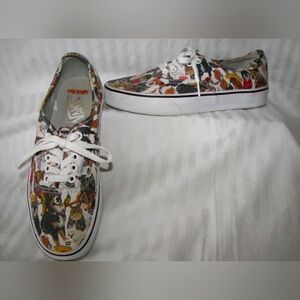 Vans Aspca Limited Anniversary Edition Dogs All Over Pattern Lace Up Shoes 8.5